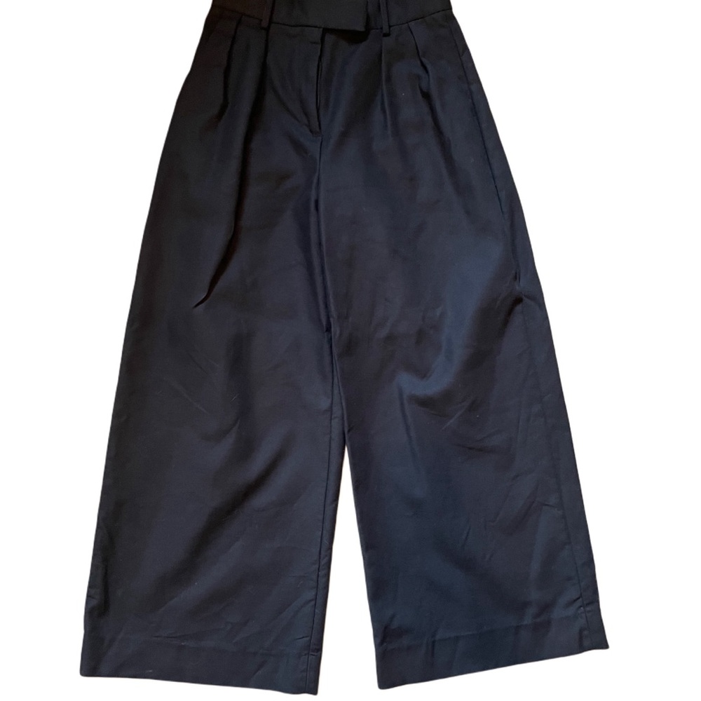 *Banana Republic* Cruise Hi-Rise Wide-Leg Pants Trousers Black Pleated Sz 6